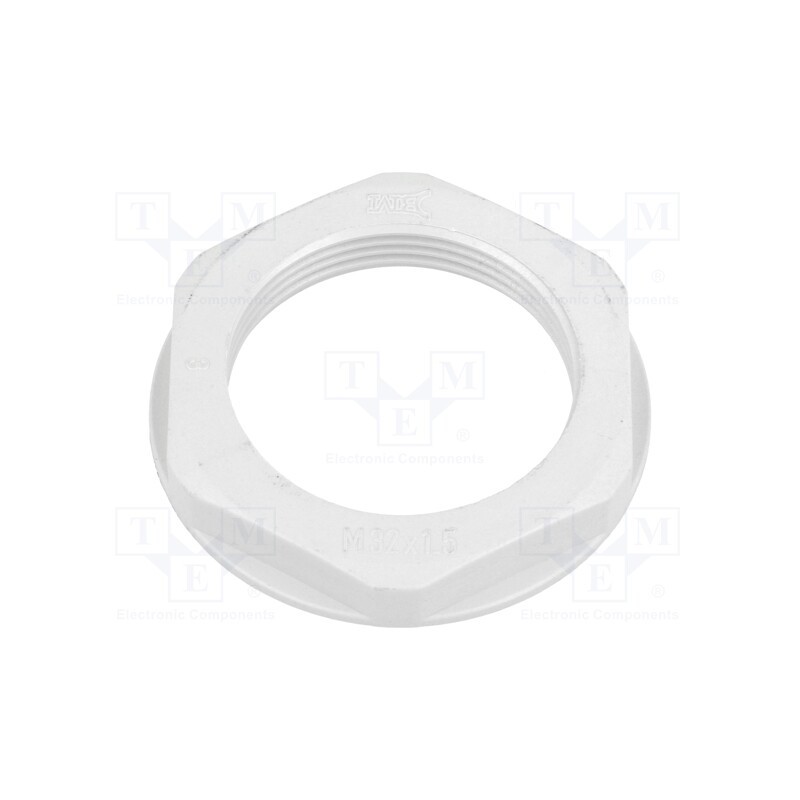 50 pcs : 4832 - Nut, M32, polyamide, 41mm, grey, Pitch: 1.5