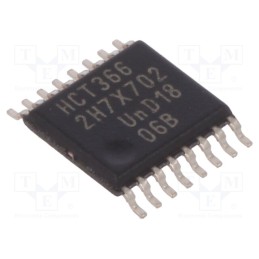 10 pcs : 74HCT366PW,112 - IC: digital, buffer,inverting,line driver, Ch: 6, CMOS,TTL, SMD