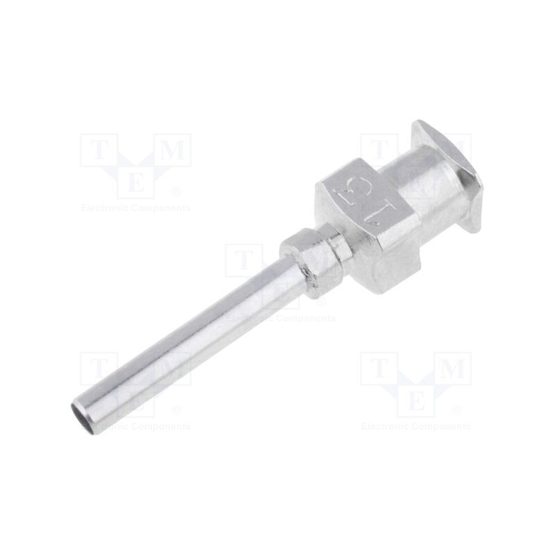 10 pcs : 813050SS1 - Needle: steel, L: 15mm, Size: 13, Øint: 2mm, Mat: stainless steel