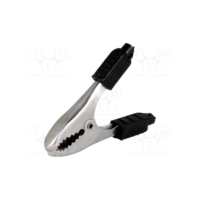 10 pcs : - Crocodile clip, 40A, Grip capac: max.20mm, Overall len: 70mm