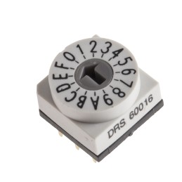 1 pcs - KNITTER-SWITCH 16 Way Through Hole DIP Switch, Rotary Flush Actuator, IP67