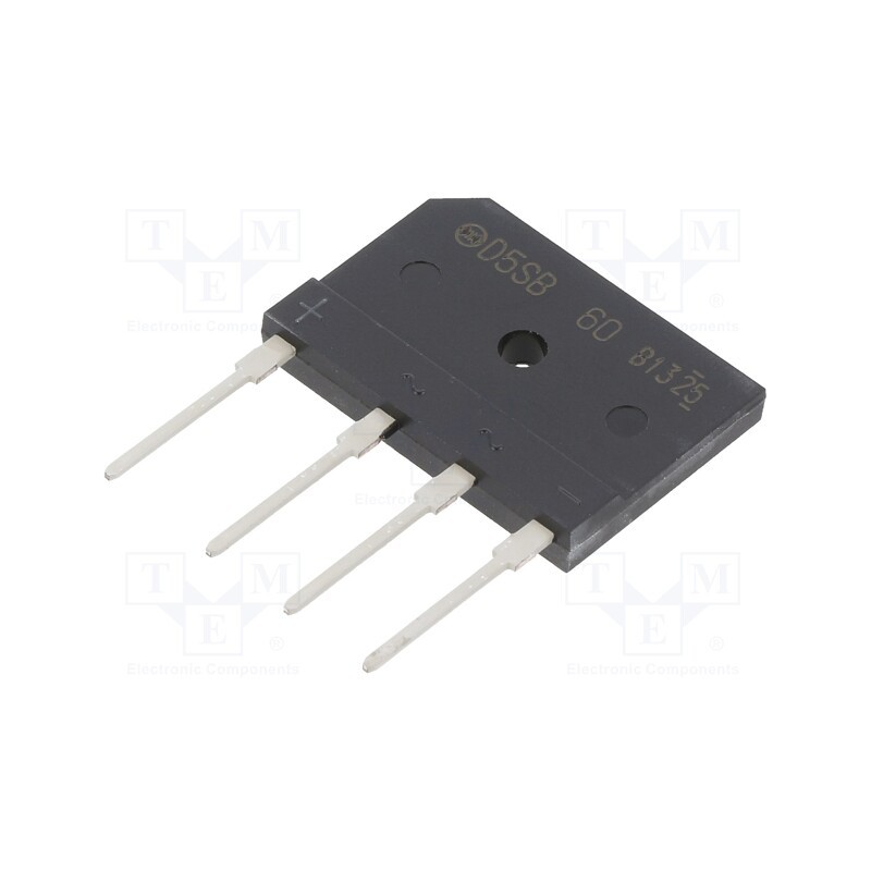 10 pcs : D5SB60-7000 - Bridge rectifier: single-phase, Urmax: 600V, If: 6A, Ifsm: 170A