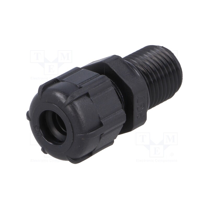 20 pcs : BM4007LN - Cable gland, with long thread, PG7, IP68, polyamide, black