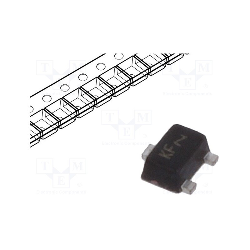 20 pcs : NTK3134NT1G - Transistor: N-MOSFET, unipolar, 20V, 0.64A, 0.45W, SOT723