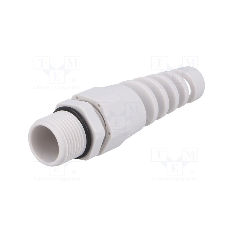 10 pcs : BM4011S - Cable gland, with strain relief, PG11, IP68, polyamide, grey