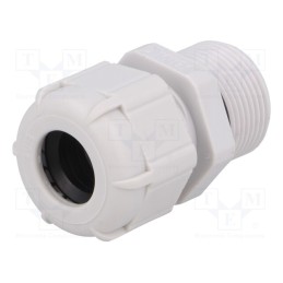 10 pcs : BM4016L - Cable gland, with long thread, PG16, IP68, polyamide, grey
