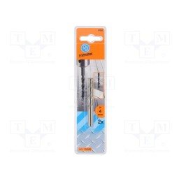 10 pcg : 10.04 - Drill bit, for metal, Ø: 4mm, 2pcs, blister