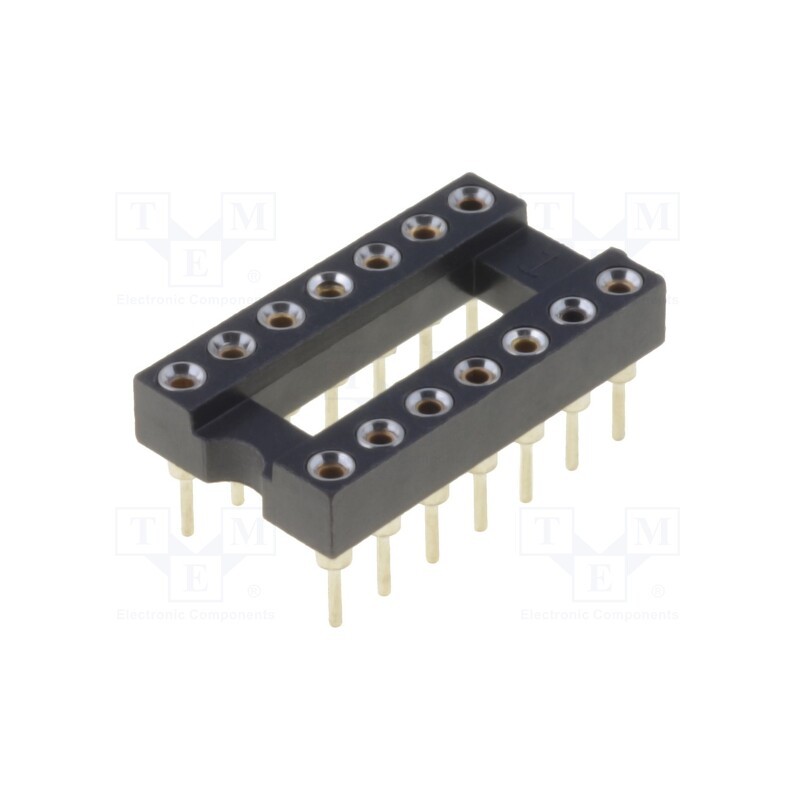 10 pcs : ICM-314-1-GT - Socket: integrated circuits, DIP14, Pitch: 2.54mm, precision, THT
