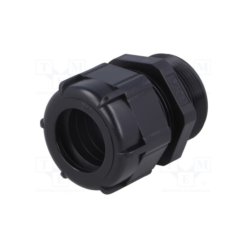 10 pcs : BM4029LN - Cable gland, with long thread, PG29, IP68, polyamide, black