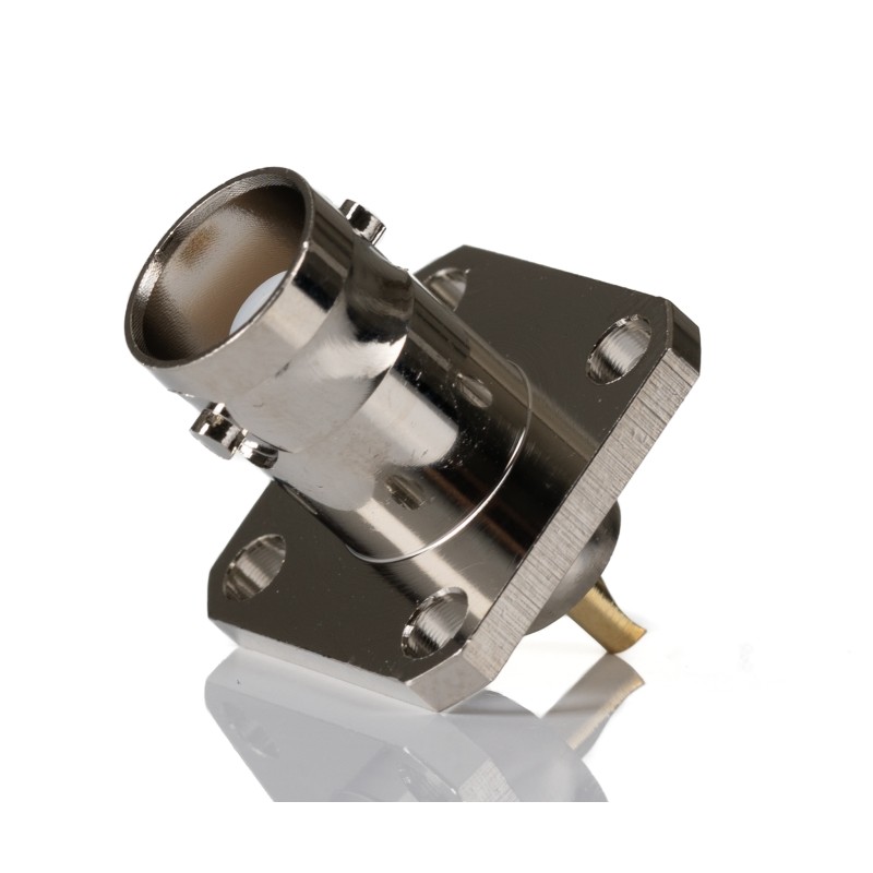 1 pcs - RS PRO, jack Panel Mount BNC Connector, 50Ω, Solder Termination, Straight Body