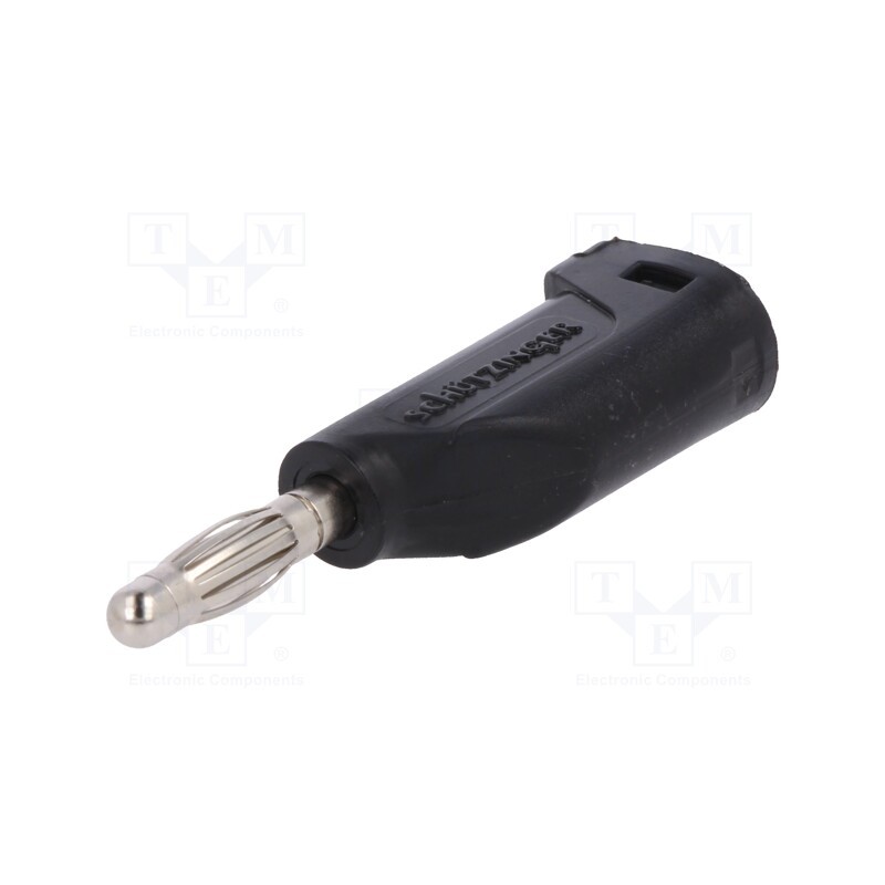 10 pcs : FK 15 S NI / 1 / SW - Plug, 4mm banana, 16A, 33VAC, 70VDC, black, Max.wire diam: 4mm, 1mm2