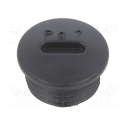 50 pcs : BM4596N - Stopper, PG7, IP56, polyamide, black, Thread: PG, 6mm, -25÷60°C