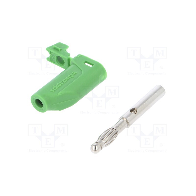 10 pcs : FK 15 S NI / 1 / GN - Plug, 4mm banana, 16A, 33VAC, 70VDC, green, Max.wire diam: 4mm, 1mm2