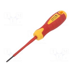 10 pcs : HT1S902 - Screwdriver, insulated, slot, SL 2,5, 75mm, 1kVAC, tool steel