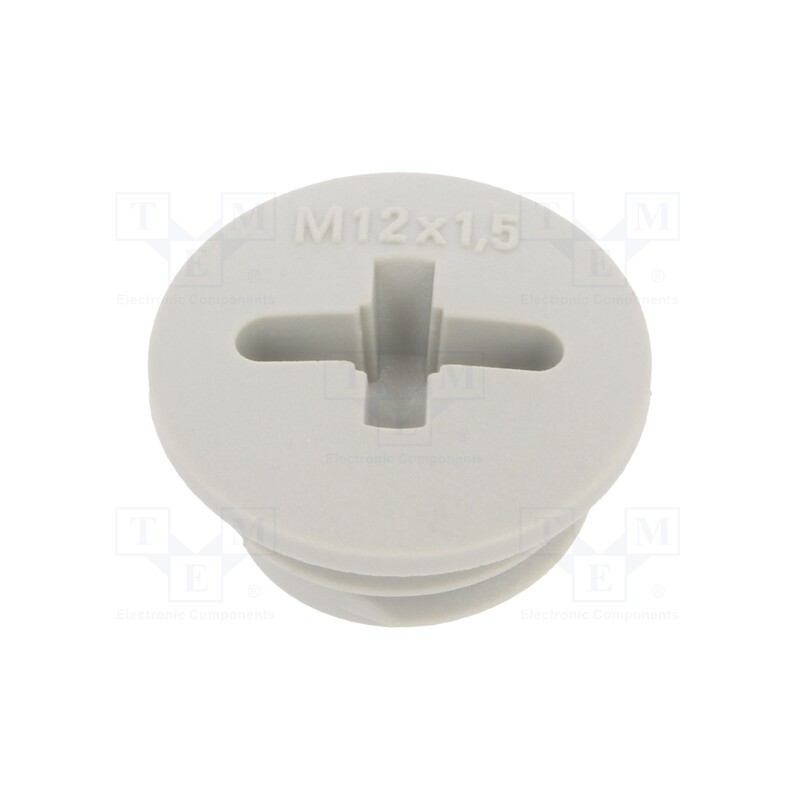 20 pcs : BM4612 - Stopper, M12, 1.5, IP56, polyamide, light grey, Thread: metric, 6mm