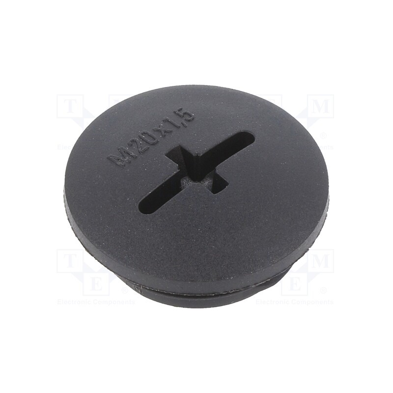 20 pcs : BM4620N - Stopper, M20, 1.5, IP56, polyamide, black, Thread: metric, 6mm