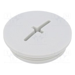 20 pcs : BM4632 - Stopper, M32, 1.5, IP56, polyamide, light grey, Thread: metric, 8mm