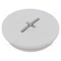 10 pcs : BM4640 - Stopper, M40, 1.5, IP56, polyamide, light grey, Thread: metric, 8mm