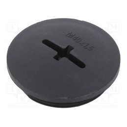 10 pcs : BM4640N - Stopper, M40, 1.5, IP56, polyamide, black, Thread: metric, 8mm