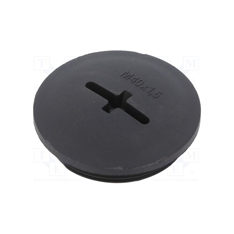10 pcs : BM4640N - Stopper, M40, 1.5, IP56, polyamide, black, Thread: metric, 8mm