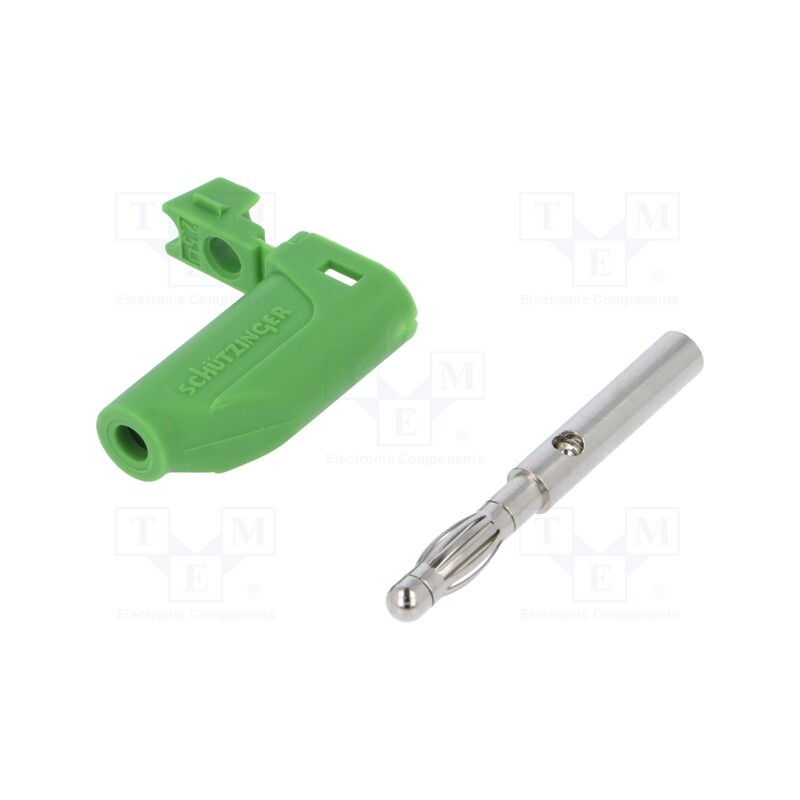 10 pcs : FK 15 S NI / 2.5 / GN - Plug, 4mm banana, 32A, 33VAC, 70VDC, green, Max.wire diam: 4mm