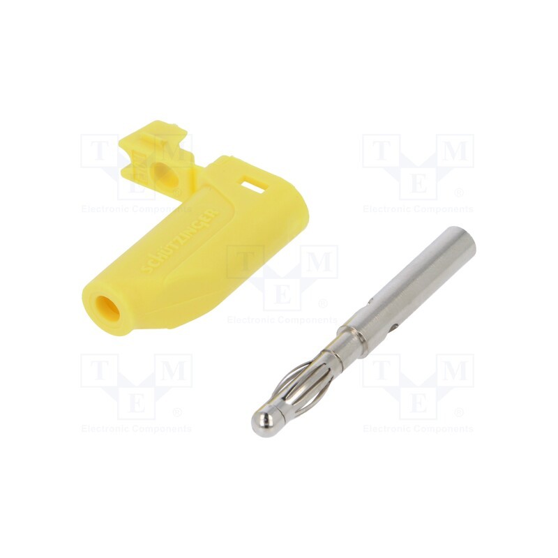 10 pcs : FK 15 S NI / 1 / GE - Plug, 4mm banana, 16A, 33VAC, 70VDC, yellow, Max.wire diam: 4mm