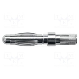 10 pcs : FK 4912 NI - Plug, 4mm banana, Max.wire diam: 4.2mm, Overall len: 30mm