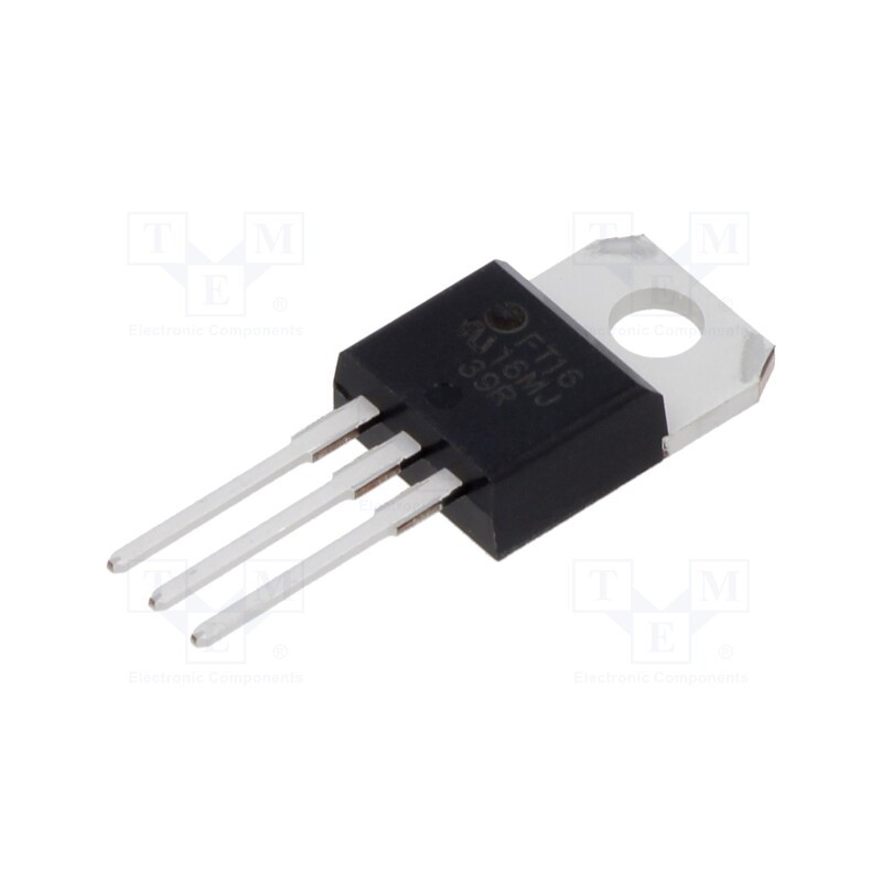 10 pcs : FT1616MJ 00TU - Triac, 600V, 16A, TO220AB, Igt: 50mA, Ifsm: 168A