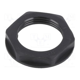 20 pcs : BM4825N - Nut, M25, polyamide, black, -20÷90°C, Thread: metric, Pitch: 1.5