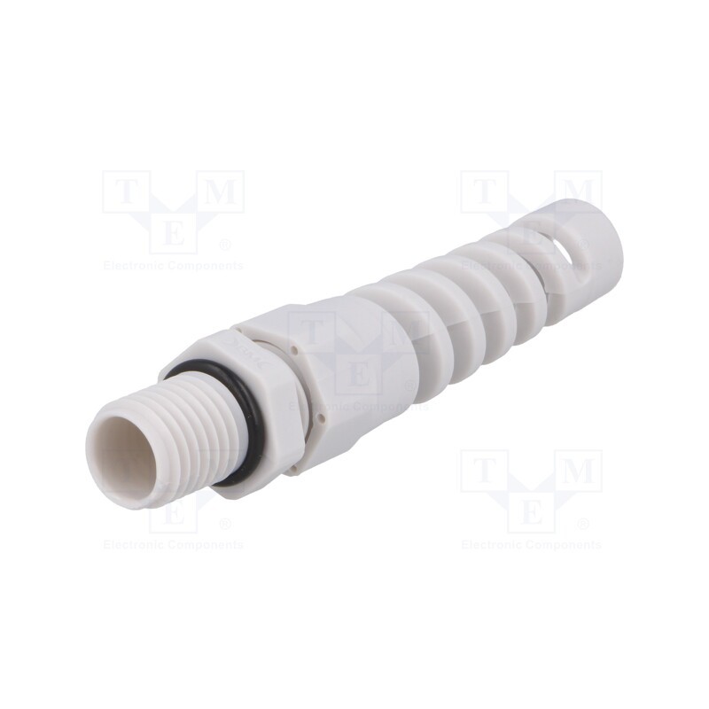 10 pcs : BM4912S - Cable gland, with strain relief, M12, 1.5, IP68, polyamide, grey