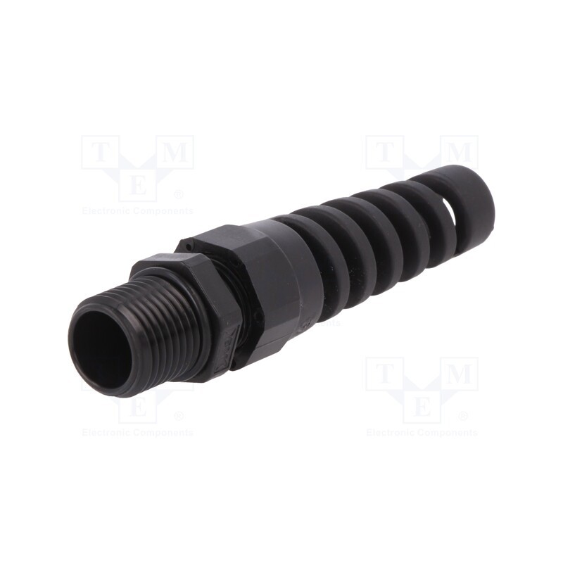10 pcs : BM4917SN - Cable gland, with strain relief, M16, 1.5, IP68, polyamide, black