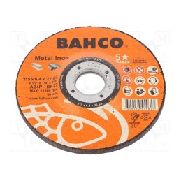 10 pcs : 3921-115-T27-IM - Grinding wheel, Ø: 115mm, Øhole: 22.23mm, Disc thick: 6.4mm