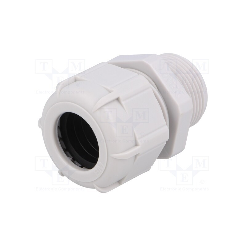 10 pcs : BM4925L - Cable gland, with long thread, M25, 1.5, IP68, polyamide, grey