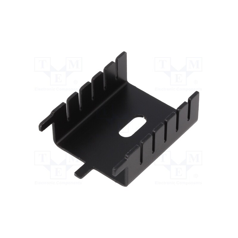 10 pcs : ATS-PCBT1079 - Heatsink: extruded, U, TO220, black, L: 30mm, W: 25.4mm, H: 12.7mm