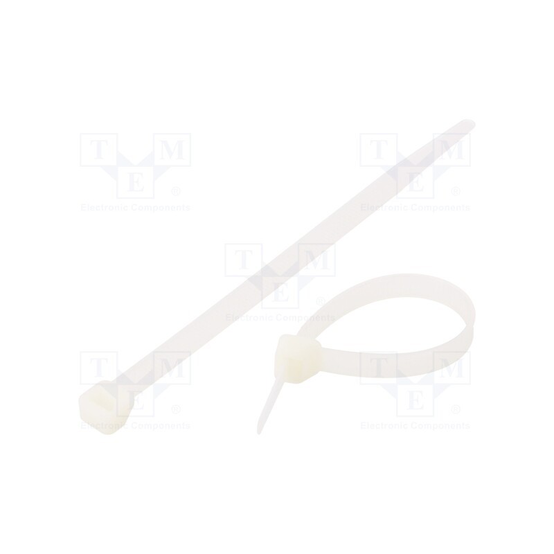 200 pcs : BMB1576 - Cable tie, L: 150mm, W: 7.6mm, polyamide, 550N, natural, Ømax: 24mm