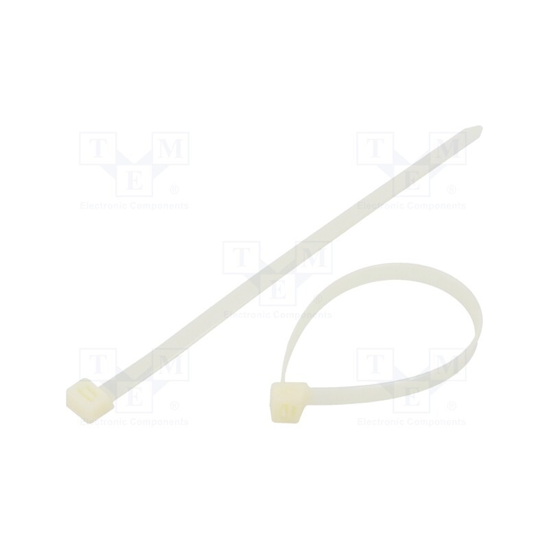 200 pcs : BMB2076 - Cable tie, L: 200mm, W: 7.6mm, polyamide, 550N, natural, Ømax: 51mm