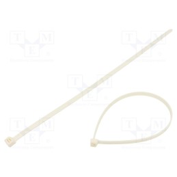 200 pcs : BMB3876V0 - Cable tie, L: 380mm, W: 7.6mm, polyamide, 540N, white, Ømax: 106.7mm