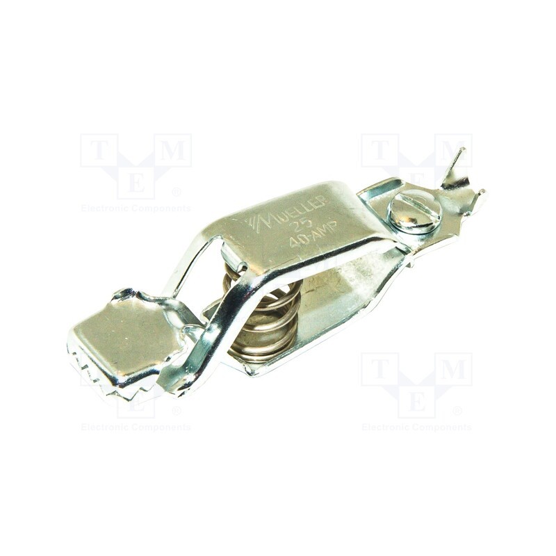 10 pcs : BU-25 - Crocodile clip, 40A, Grip capac: max.19mm, Overall len: 76mm