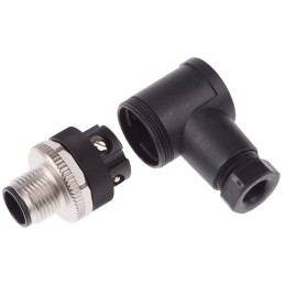 1 pcs - Binder 713 Series M12 Cable Mount Connector, 4 contacts Plug