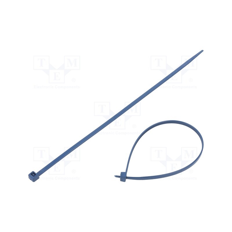 200 pcs : BMBX2036 - Cable tie, with metal, L: 200mm, W: 3.6mm, polyamide, 180N, blue