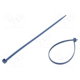 200 pcs : BMBX2048 - Cable tie, with metal, L: 200mm, W: 4.8mm, polyamide, 230N, blue