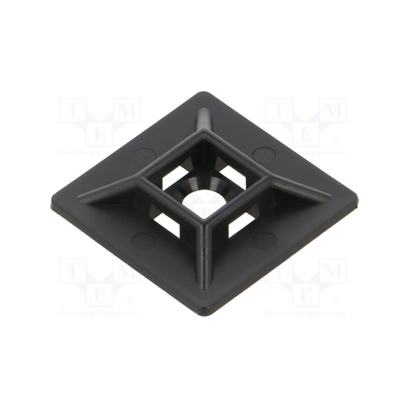 200 pcs : BMN0903 - Holder, screw, polyamide, UL94V-2, black, Tie width: 4.8mm, L: 28mm