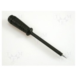10 pcs : PRUEF 2 SW - Probe tip, black, Tip diameter: 2mm, Socket size: 4mm, 60VDC, 50mΩ