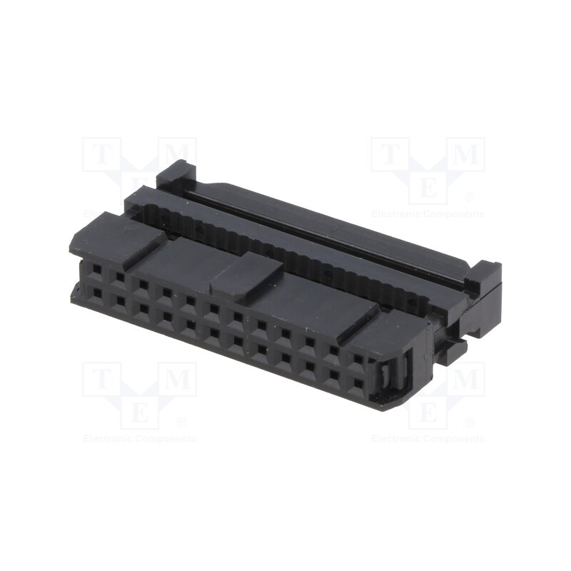 10 pcs : T812124A101CEU - Plug, IDC, female, PIN: 24, with cable clamp, IDC, for ribbon cable