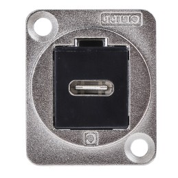 1 pcs - RS PRO Straight, Panel Mount, Female to Male Type C USB Connector