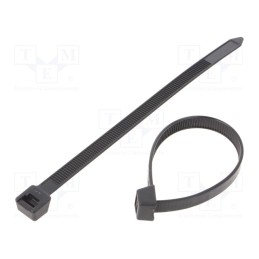 200 pcs : BMN1576 - Cable tie, L: 150mm, W: 7.6mm, polyamide, 550N, black, Ømax: 24mm