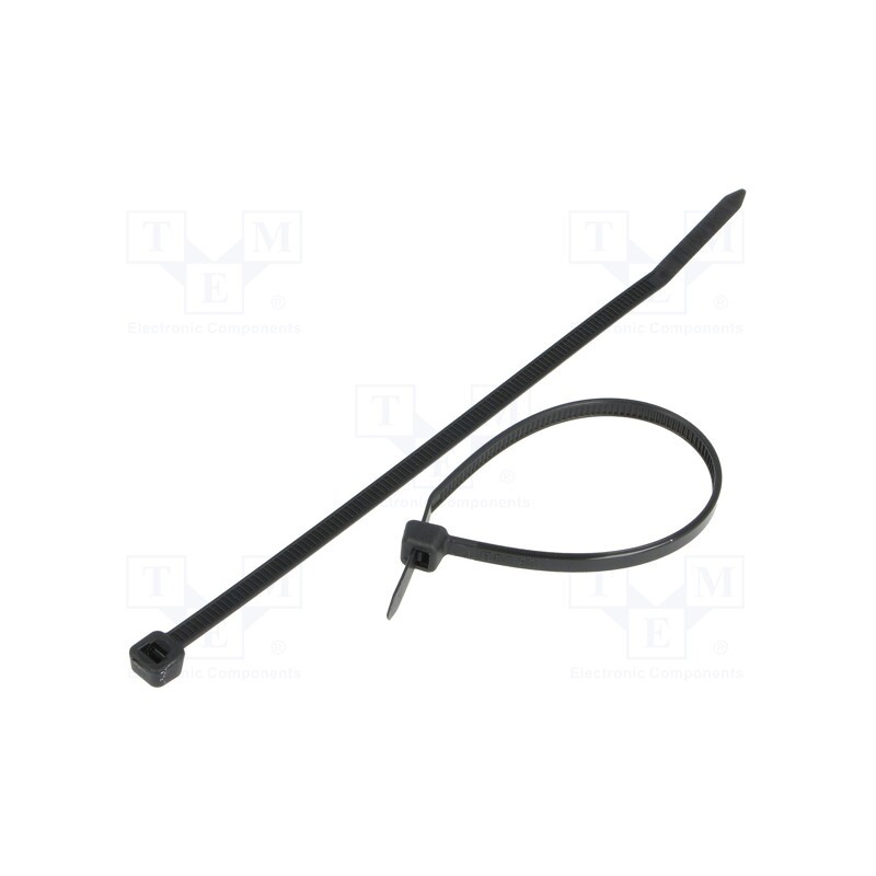 200 pcs : BMN1648 - Cable tie, L: 160mm, W: 4.8mm, polyamide, 220N, black, Ømax: 38mm