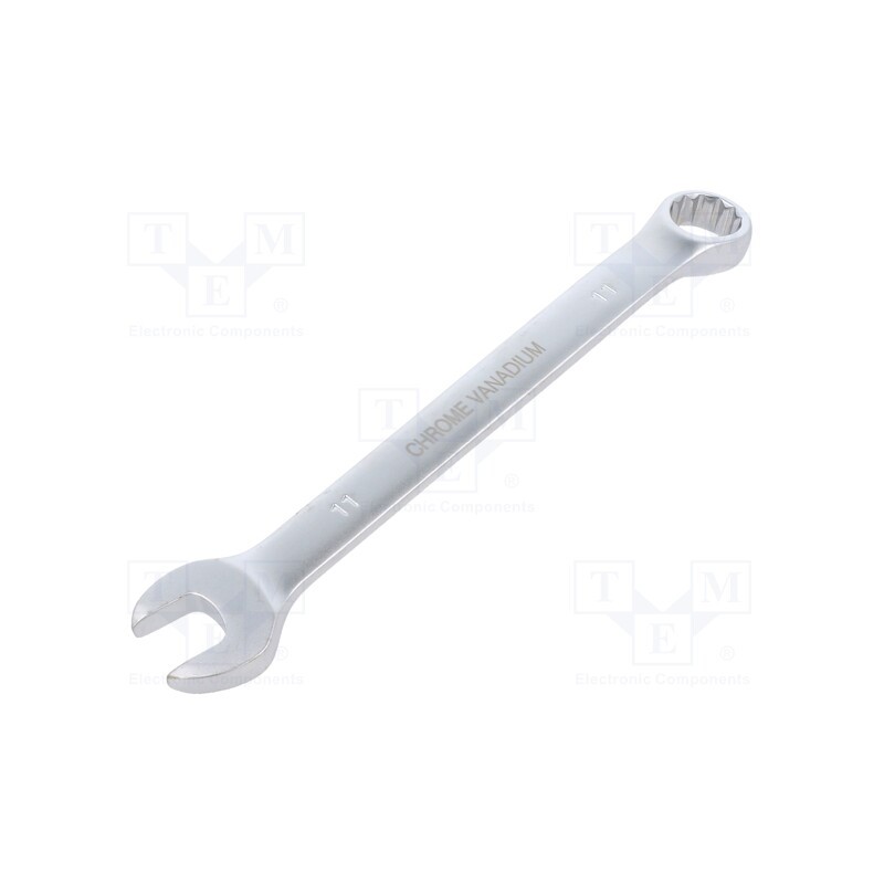 10 pcs : PGT103 - Wrench, combination spanner, 11mm, Chrom-vanadium steel, satin