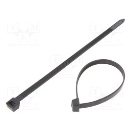200 pcs : BMN2076 - Cable tie, L: 200mm, W: 7.6mm, polyamide, 550N, black, Ømax: 51mm