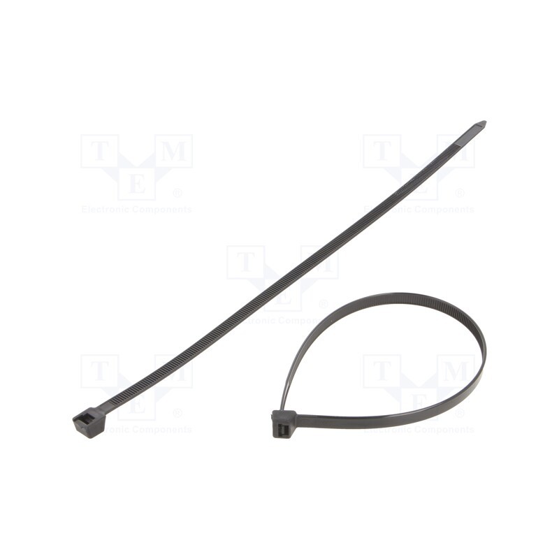 200 pcs : BMN2976 - Cable tie, L: 300mm, W: 7.6mm, polyamide, 550N, black, Ømax: 83mm